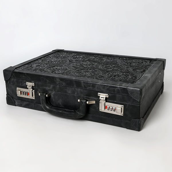 ADBGZ882 Hand-Tooled Leather Jewelry Case with Combination Locks | American Darling