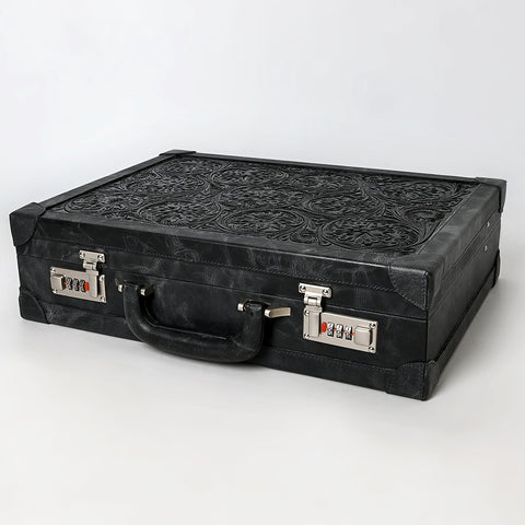 ADBGZ882 Hand-Tooled Leather Jewelry Case with Combination Locks | American Darling