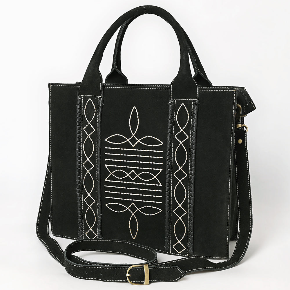 ADBGA607 Western Tote Bag-Genuine Leather with Hand-Stitched Detailing