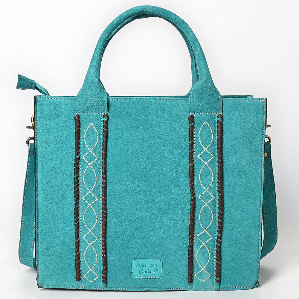 ADBGA607 Western Tote Bag-Genuine Leather with Hand-Stitched Detailing