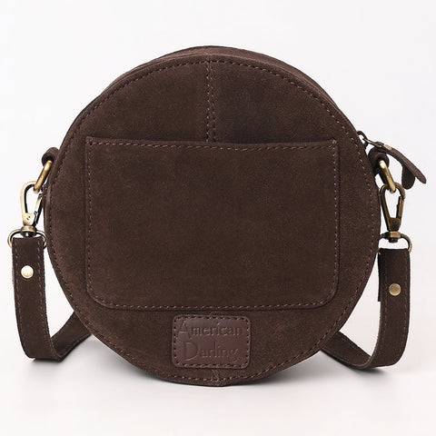 American Darling Boot Stitched Genuine Suede Leather Canteen Bag