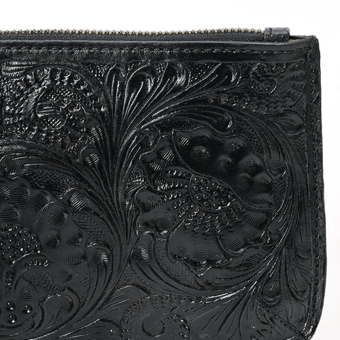 ADBGZ895A Black Tooled Leather Wristlet & Cardholder Set | American Darling