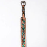 ADHTBR123 Hand tooled Genuine American Leather Hatband Unisex