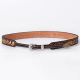 ADHTBR125 Hand tooled Genuine American Leather Hatband Unisex