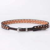 ADHTBR126 Hand tooled Genuine American Leather Hatband Unisex