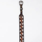 ADHTBR126 Hand tooled Genuine American Leather Hatband Unisex