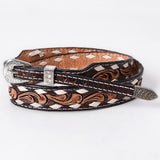 ADHTBR126 Hand tooled Genuine American Leather Hatband Unisex