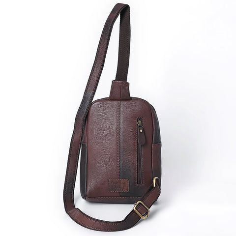 American Darling Hand Tooled Floral Genuine Leather Sling Bag
