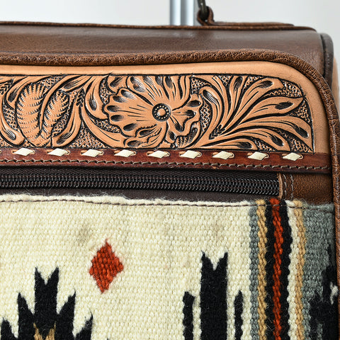 American Darling Western Leather Travel Case with Hand-Tooled Craftsmanship & Premium Detailing