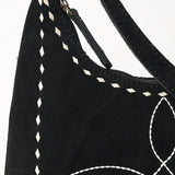 ADBG1617A Black Suede Western Hobo Bag - Genuine Leather Handcrafted Shoulder Purse by American Darling