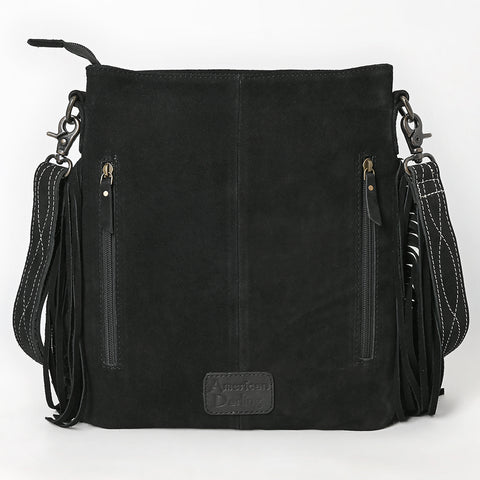 American Darling Western Leather Large Crossbody Bag with Fringe | Genuine Suede Handmade Purse