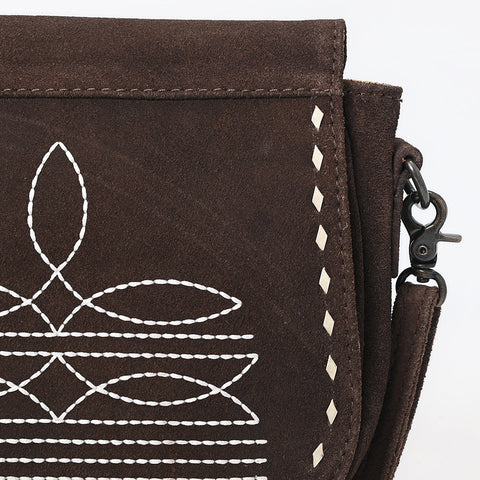 American Darling Western Suede Genuine Leather Crossbody Bag with Craftsmanship ï¿½ Handcrafted Design