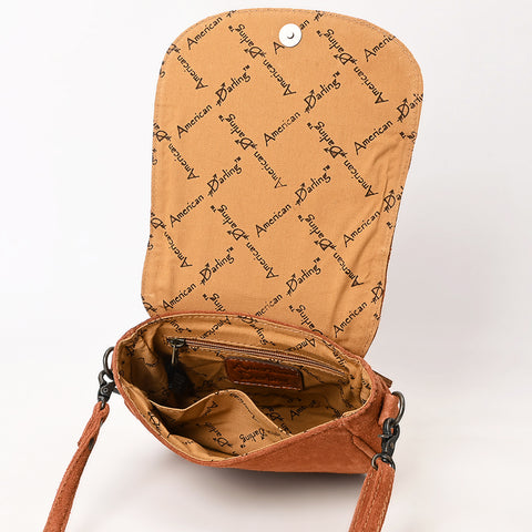 American Darling Western Suede Genuine Leather Crossbody Bag with Craftsmanship ï¿½ Handcrafted Design