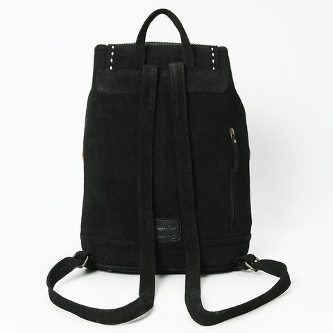 American Dalring Western Genuine Suede Leather Backpack Bag with Hand-Stitched Artisan Detailing
