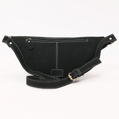 American Darling Genuine Leather Fanny Pack with Boot Stitch Embroidery