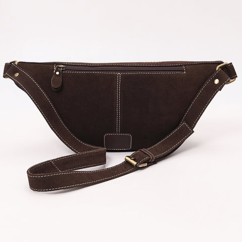 American Darling Genuine Leather Fanny Pack with Boot Stitch Embroidery