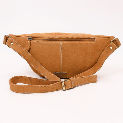 American Darling Genuine Leather Fanny Pack with Boot Stitch Embroidery