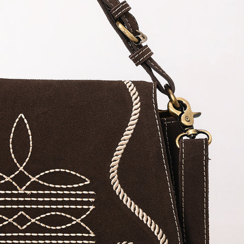 American Darling Genuine suede Western Crossbody Bag with Embroidery