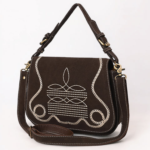American Darling Genuine suede Western Crossbody Bag with Embroidery