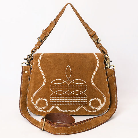 American Darling Genuine suede Western Crossbody Bag with Embroidery