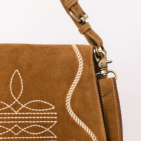 American Darling Genuine suede Western Crossbody Bag with Embroidery