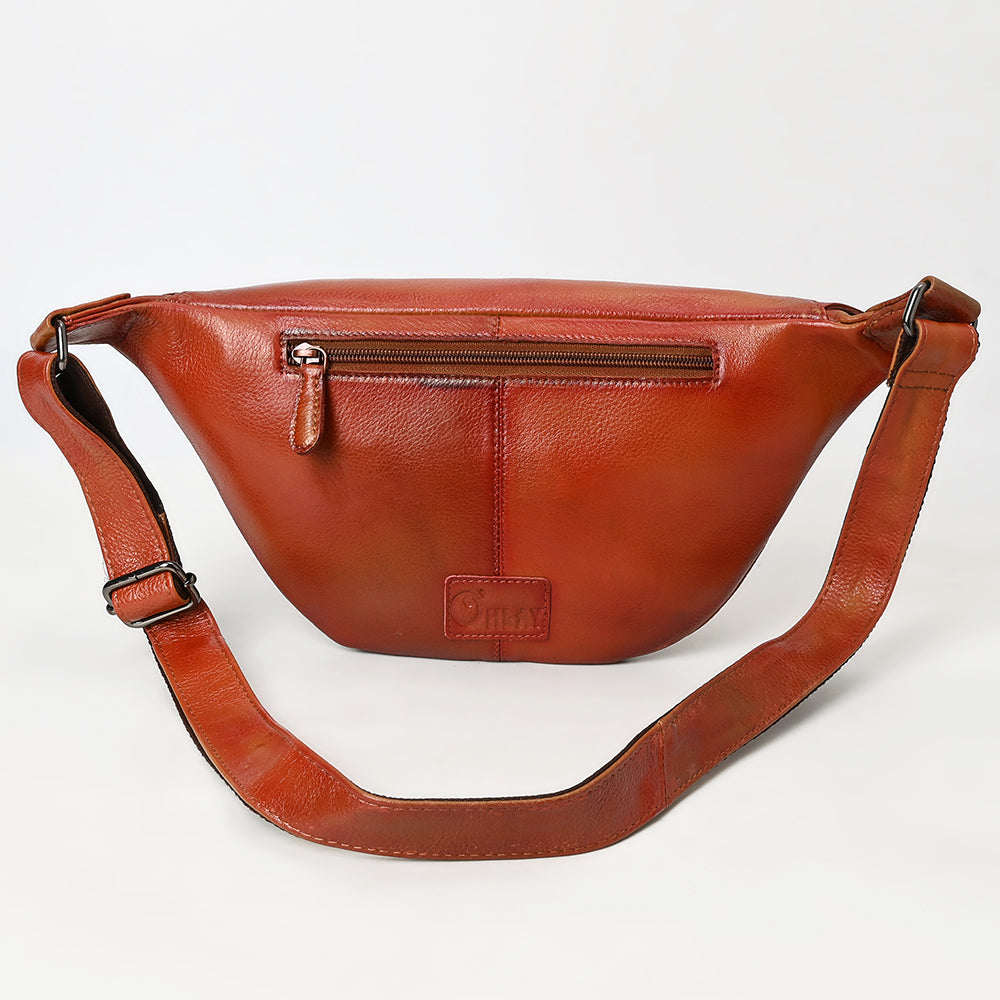 OHM121 Fanny Pack Genuine Leather women bag western Bag