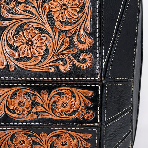 American Darling Hand Tooled Floral Carved Genuine Leather Backpack