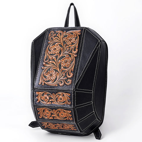 American Darling Hand Tooled Floral Carved Genuine Leather Backpack