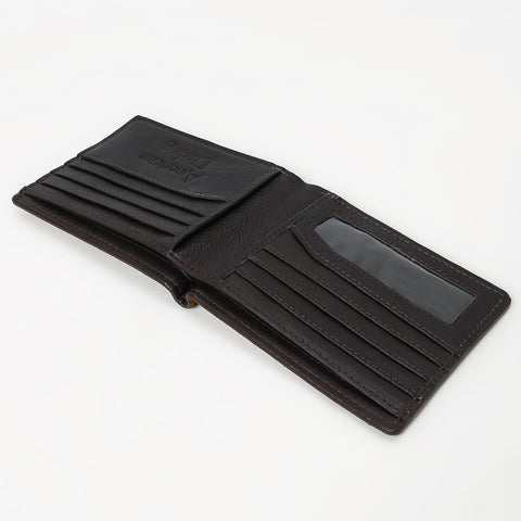ADBGM529 Genuine suede Western Bifold Wallet - Embroidered Leather Mens Cowboy Wallet