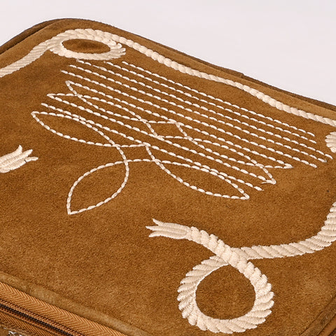 American Darling Boot Genuine suede Jewelry Case with Western Embroidery