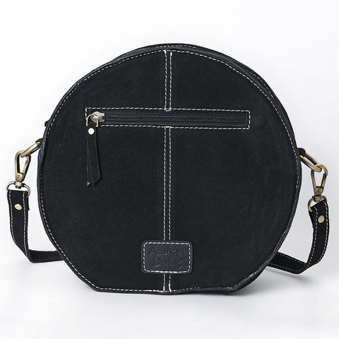 American Darling Boot Stitched Genuine Suede Western Leather Canteen Bag