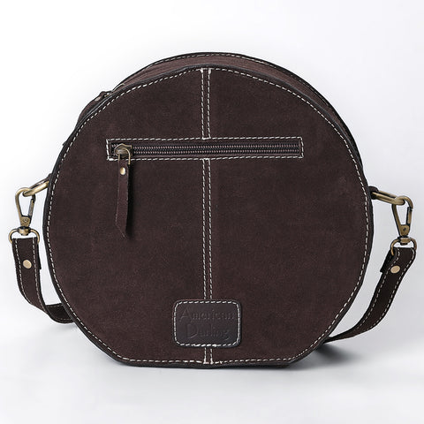 American Darling Boot Stitched Genuine Suede Western Leather Canteen Bag