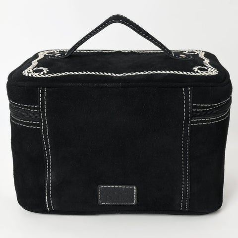 American Darling Boot Stitched Genuine Suede Leather Jewelry Case