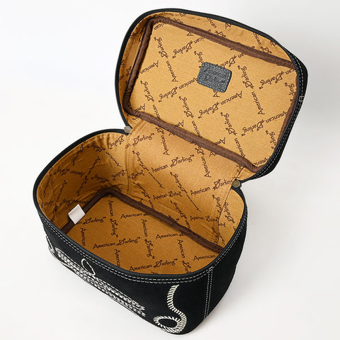 American Darling Boot Stitched Genuine Suede Leather Jewelry Case