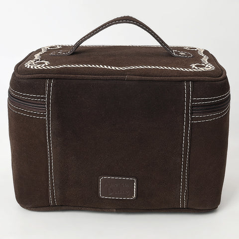 American Darling Boot Stitched Genuine Suede Leather Jewelry Case