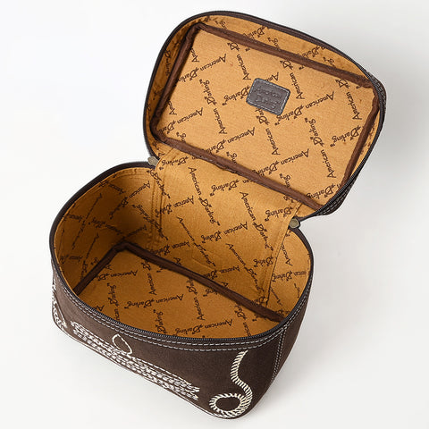 American Darling Boot Stitched Genuine Suede Leather Jewelry Case