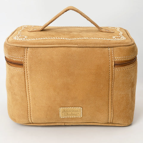 American Darling Boot Stitched Genuine Suede Leather Jewelry Case
