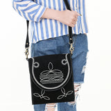 ADBGA685 Crossbody Genuine Western Suede Leather women bag