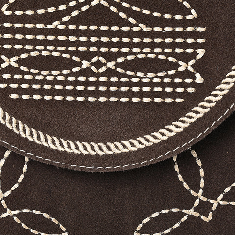 American Darling Boot Stitched Suede Genuine Leather Cross body Bag