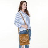 ADBGA685 Crossbody Genuine Western Suede Leather women bag