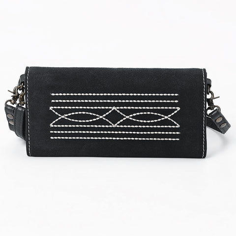 American Darling Boot Stitched Suede Genuine Leather Small Cross body Bag
