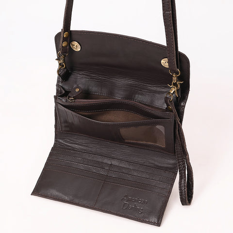 American Darling Boot Stitched Suede Genuine Leather Small Cross body Bag