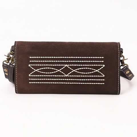 American Darling Boot Stitched Suede Genuine Leather Small Cross body Bag
