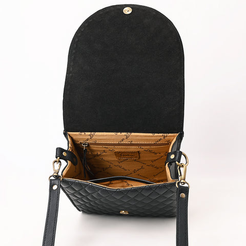 American Darling Tooled Floral Quilted Leather Cross body Bag