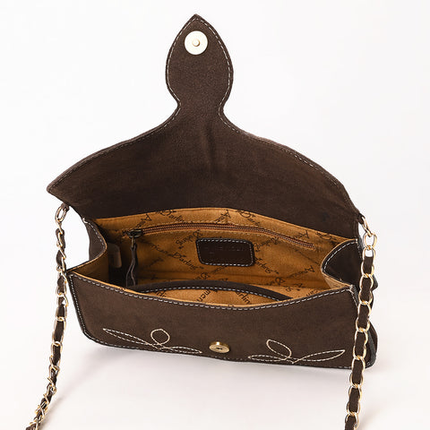 American Darling Boot Stitched Genuine Suede Leather Small Cross body Bag