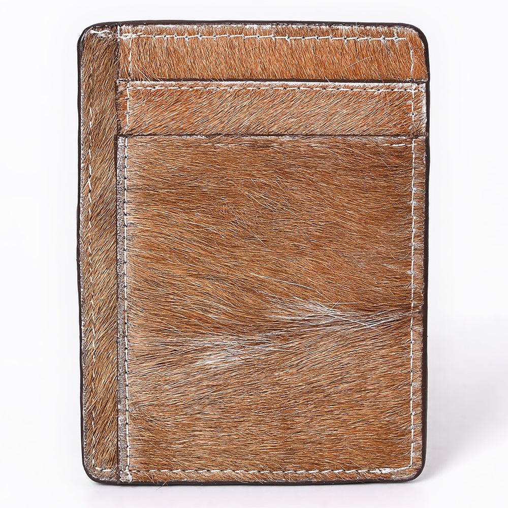 ADCCM109 Hair-On Cowhide Vertical ID Card Holder - Western Style