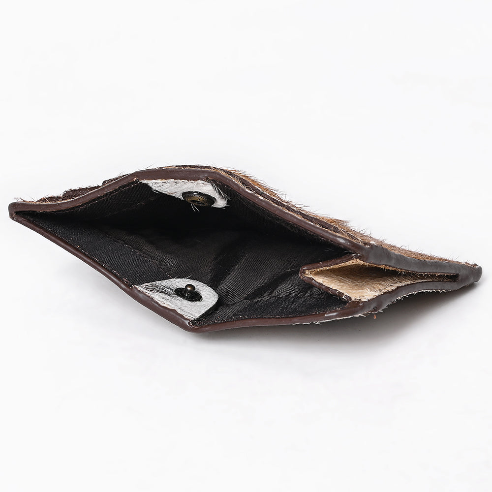 ADCCM109 Hair-On Cowhide Vertical ID Card Holder - Western Style