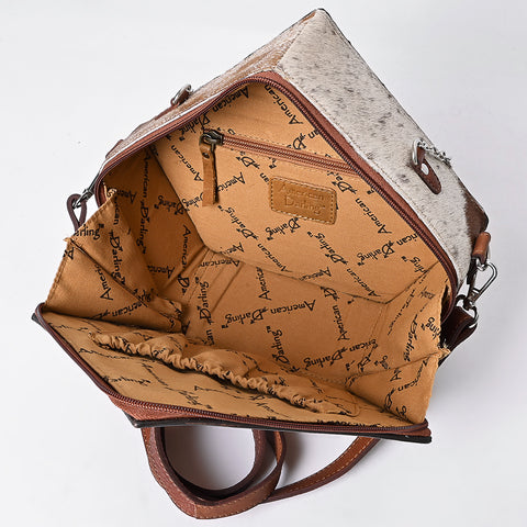 American Darling Hand Tooled Hair-On Cowhide Genuine Leather Cross body Bag