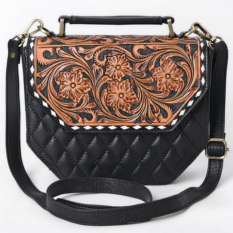 American Darling Hand Tooled Quilted Genuine Leather Cross body Bag