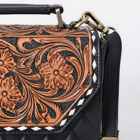 American Darling Hand Tooled Quilted Genuine Leather Cross body Bag